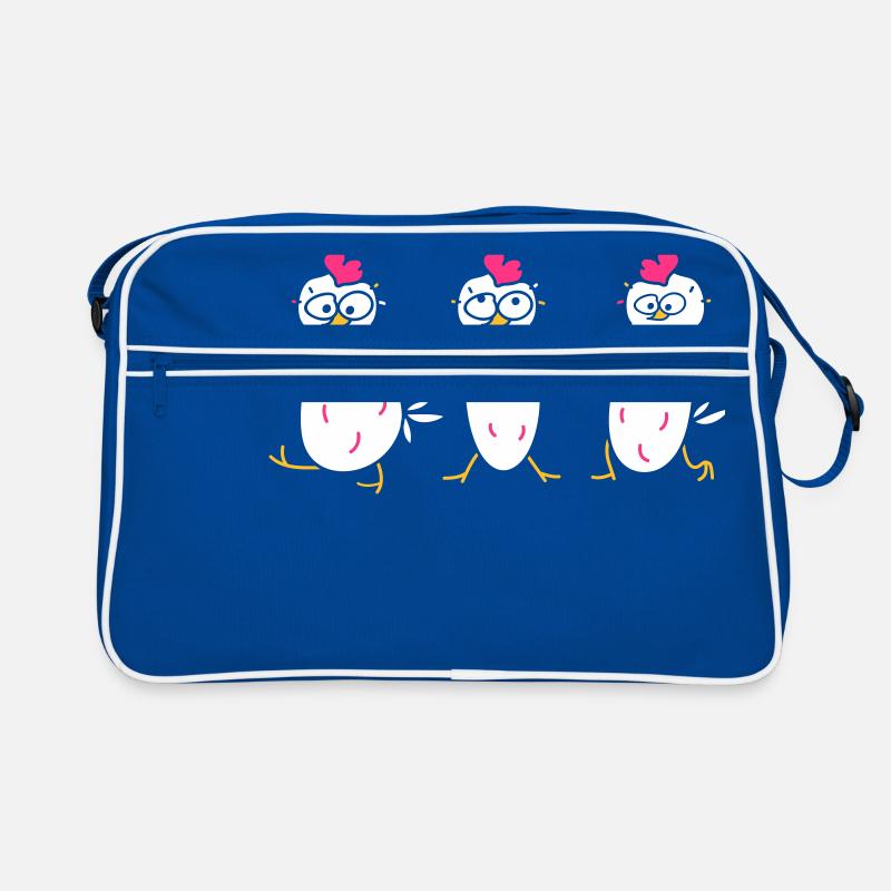 Verrückte Hühner Retro Tasche
