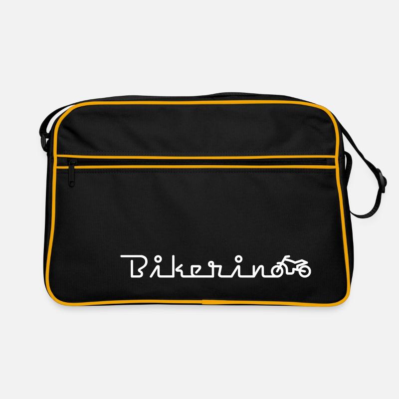 Bikerin Schriftzug Retro Tasche