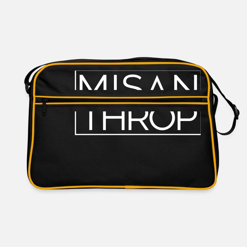 Misanthrop - Retro Tasche - Schwarz/Gold