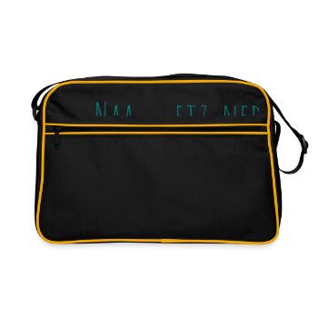 naa etz ned - amatica - Retro Tasche - Schwarz/Gold - Vorne