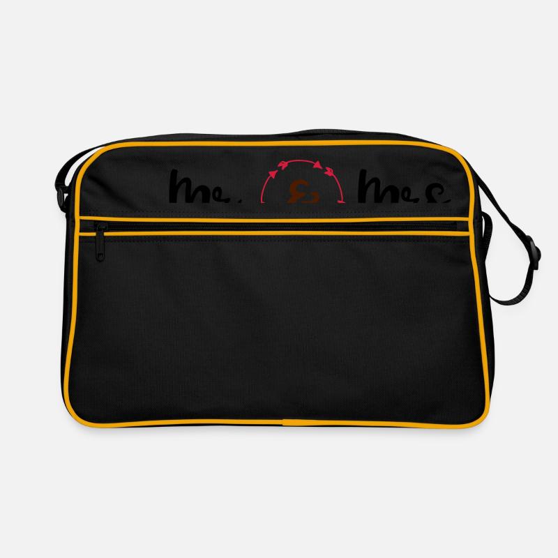 Hochzeit - Retro Tasche - Schwarz/Gold