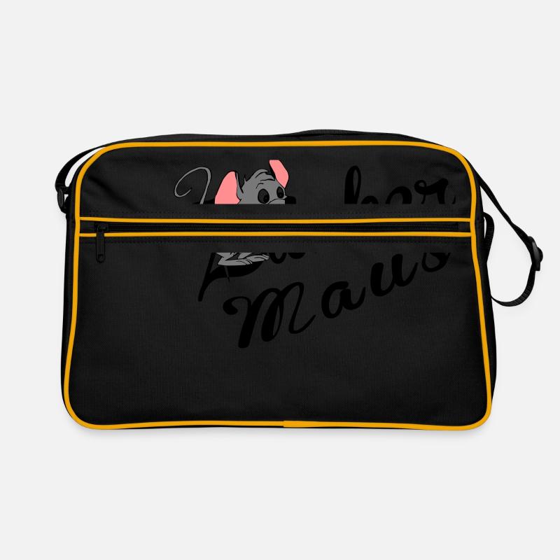 Zauber Maus - Retro Tasche - Schwarz/Gold