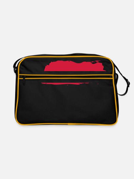 Klecks - Retro Tasche - Schwarz/Gold - Vorne