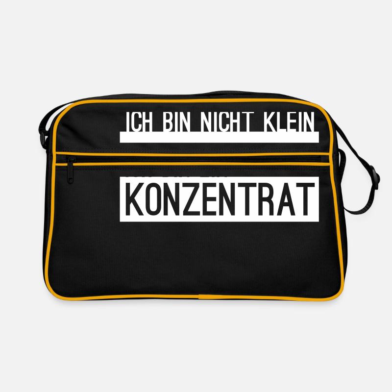 ich bin nicht klein Konzentrat Statement Spruch Retro Tasche