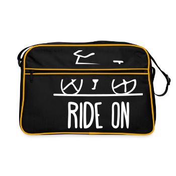 monter sur vélo fixie vélo vélo cycle - Sac Retro - noir/or - Devant