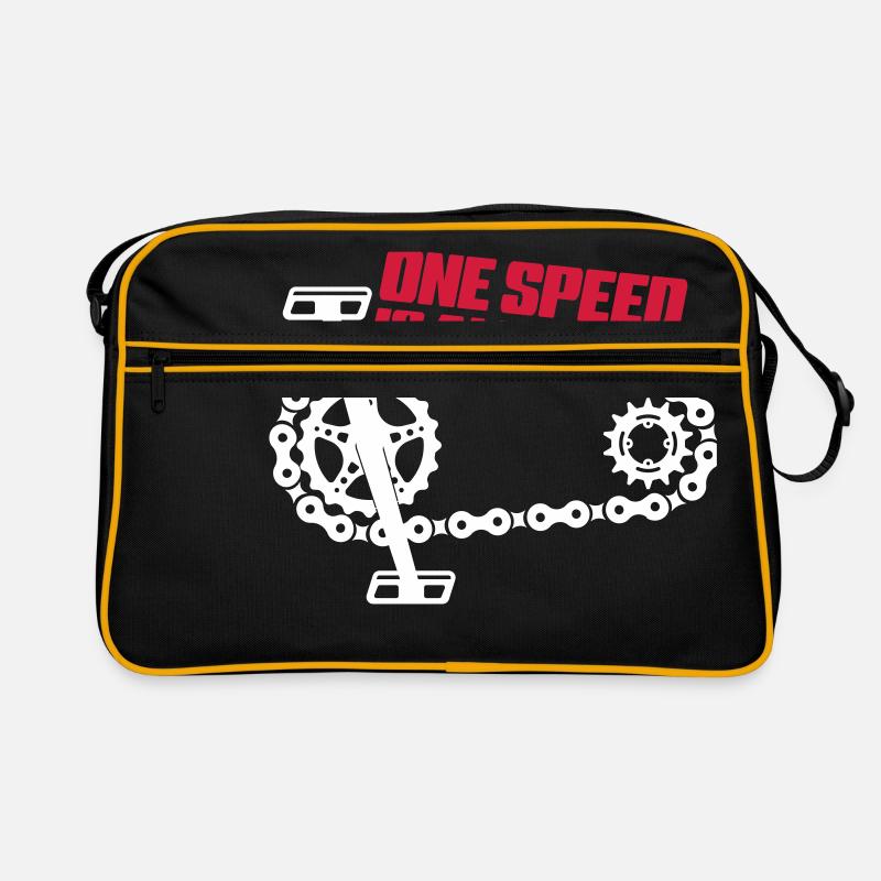 One Speed is all I need - Singelspeed Retro Tasche