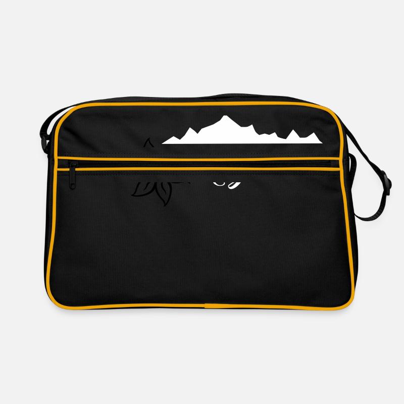 Allgäuerin - Bergkette & Edelweiss Design Weiß Retro Tasche