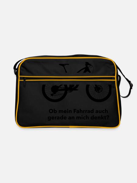 MTB Mountainbike - Retro Tasche - Schwarz/Gold