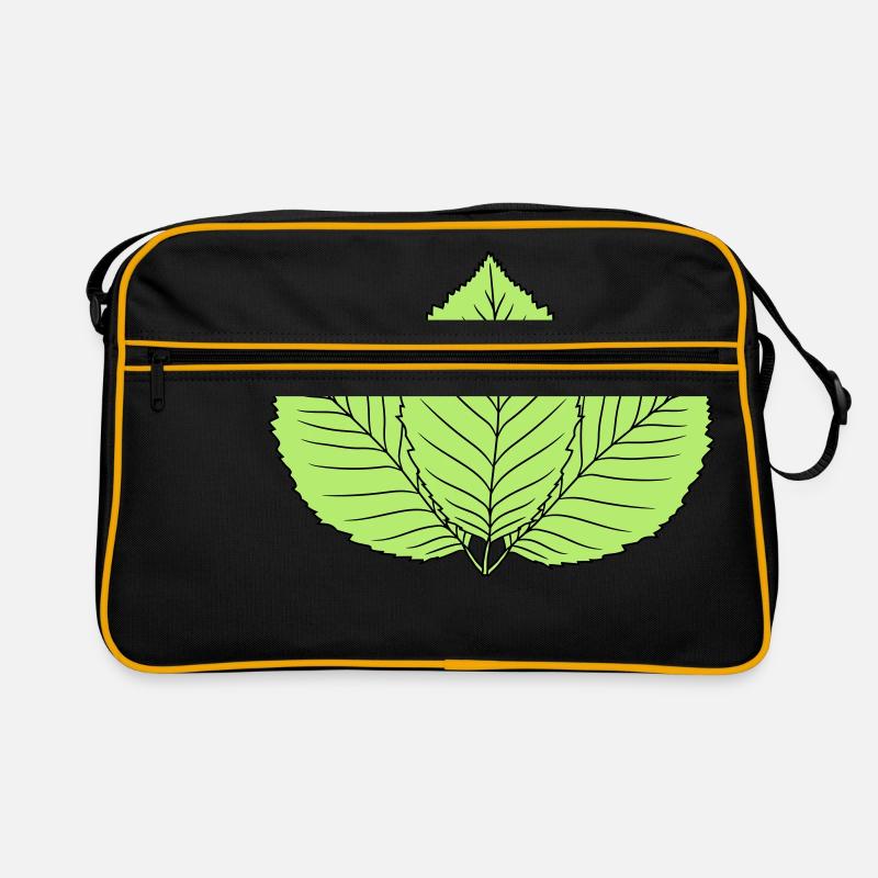 3 leaves beech leaf tree plant shape clip art d Retro Bag