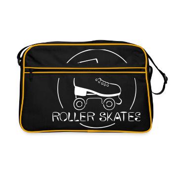 Roller-Skates - Retro Tasche - Schwarz/Gold - Vorne