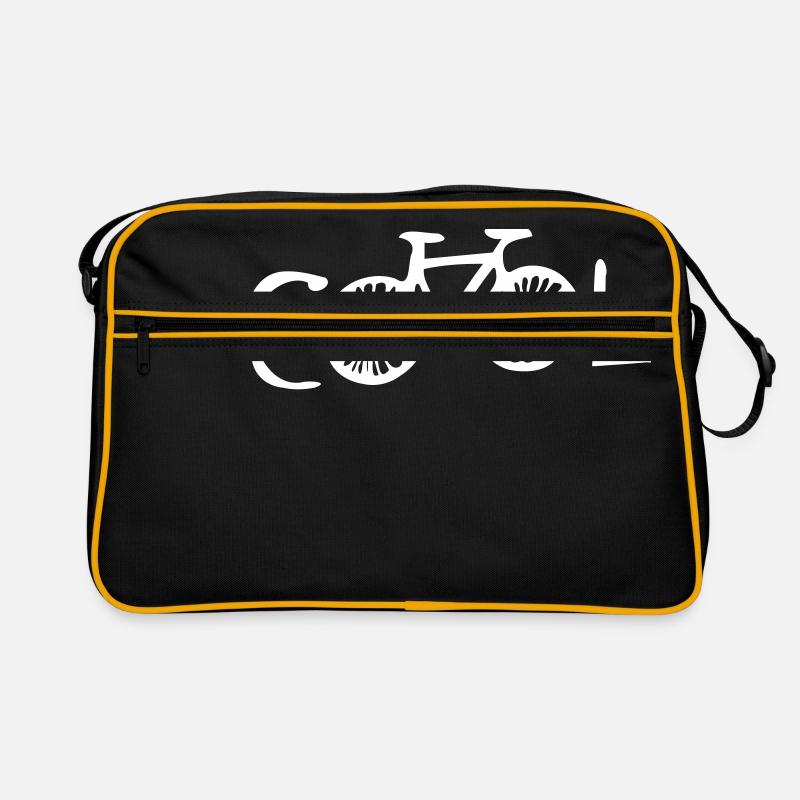 fahrrad cool - Retro Tasche - Schwarz/Gold