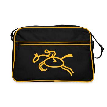 iYpsilon Springreiter - Retro Tasche - Schwarz/Gold - Vorne