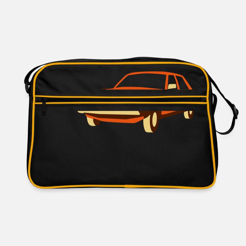 W123 Oldtimer - Retro Tasche - Schwarz/Gold