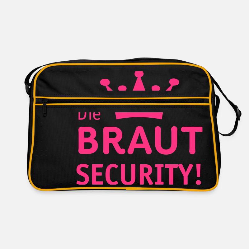 Die Braut Security Junggesellinnenabschied Retro Tasche