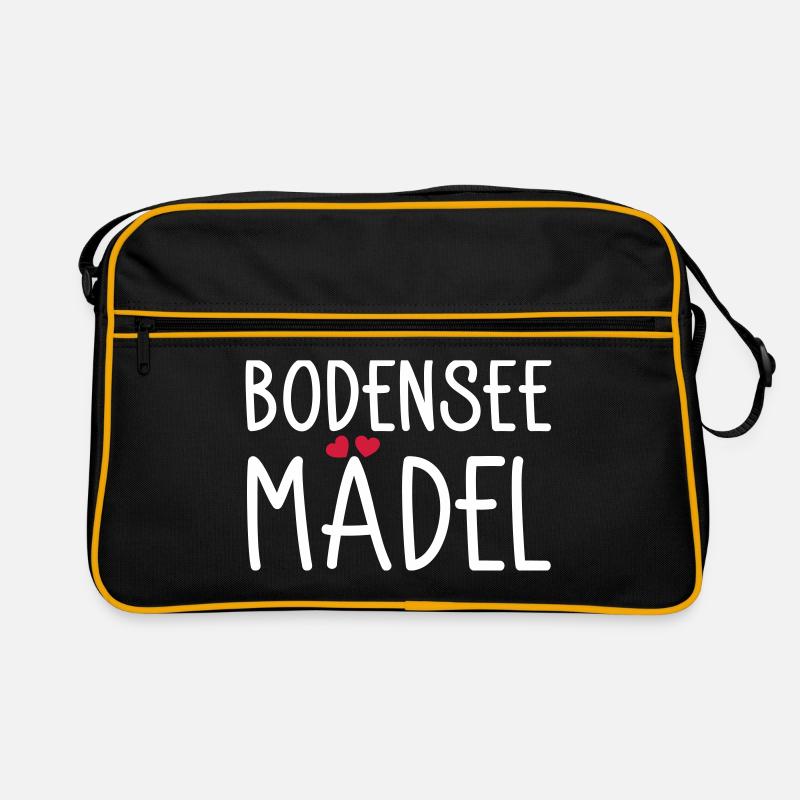 Bodenseemädel - Retro Tasche - Schwarz/Gold