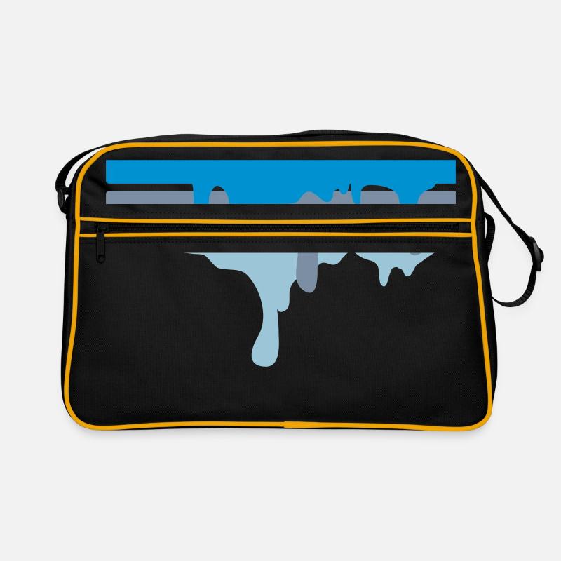100% Graffiti Color DRIPS - Retro Bag - black/gold