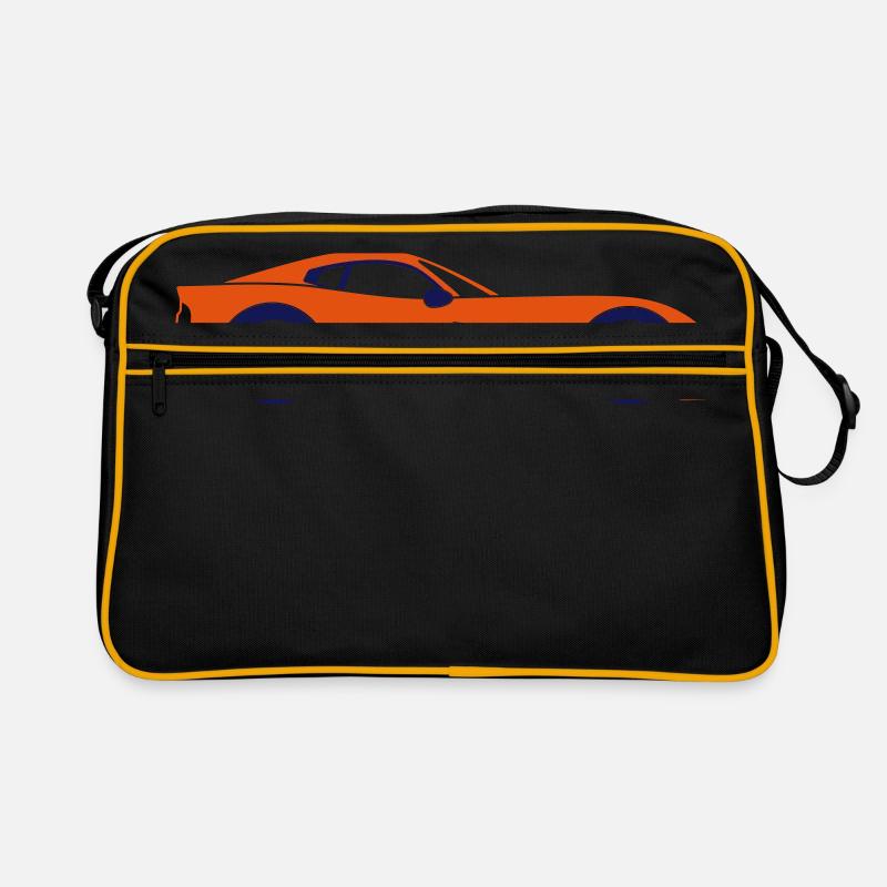 Sportwagen - Retro Tasche - Schwarz/Gold