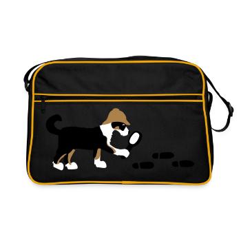 Search-and-rescue dog - Sac Retro - noir/or - Devant