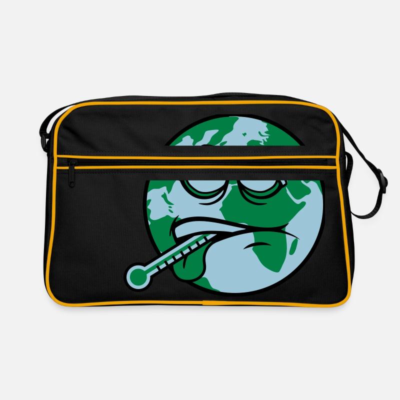 virus de la terre virus bactéries thermomètre l'humanité Sac Retro