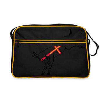 guernseydonkey - Sac Retro - noir/or - Devant