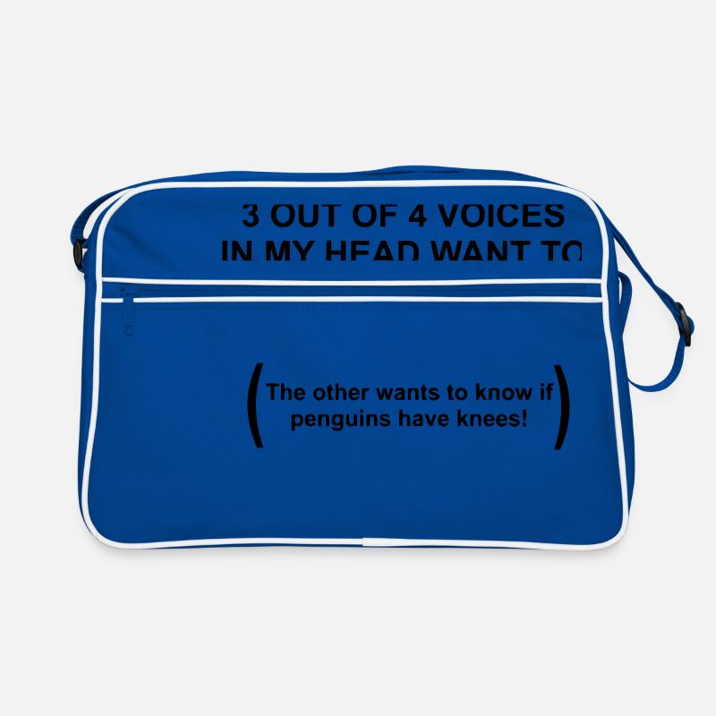 3 von 4 Stimmen in menem Kopf wollen schlafen.. Retro Tasche