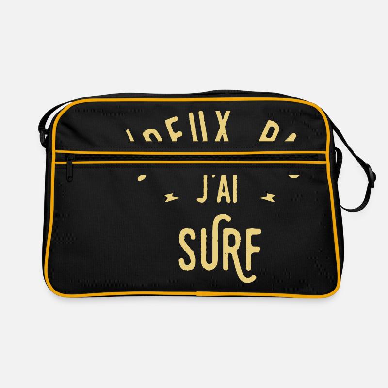 j'peux pas j'ai surf - Sac Retro - noir/or