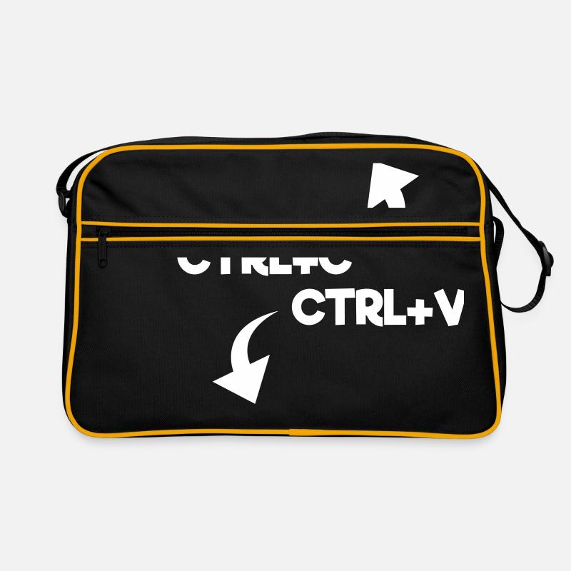 ctrl c ctrl v - Retro Tasche - Schwarz/Gold