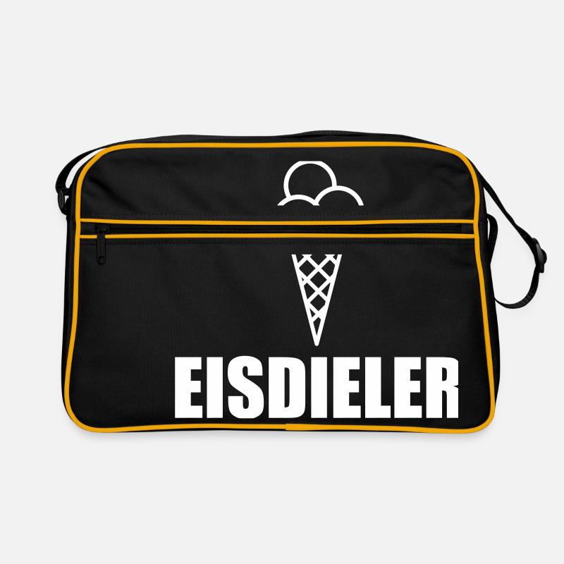 Eisdieler - Retro Tasche - Schwarz/Gold