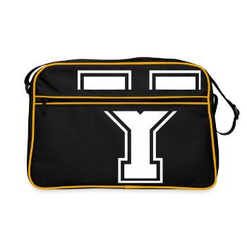 y - Retro Tasche - Schwarz/Gold - Vorne