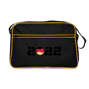 Germany 2022 Football Germany - Retro Bag - black/gold - Front