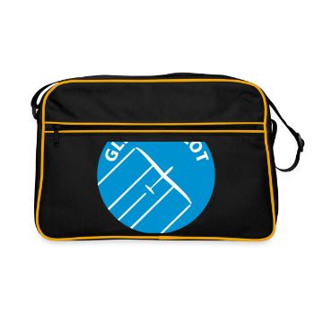 Glider pilot chest motif gliding pilot glider - Retro Bag - black/gold - Front