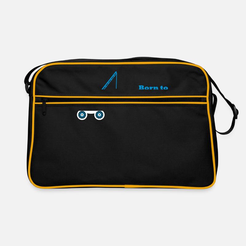 Poussette avec canne à pêche / poussette avec - Sac Retro - noir/or