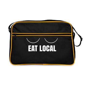Regional food - breasts breast breast milk breastfeeding - Retro Bag - black/gold - Front