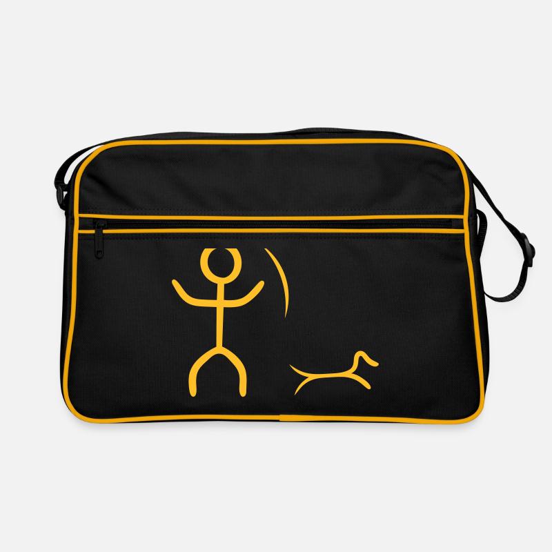 Hunter and Dachshund. Retro Bag