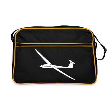 Glider glide glider pilot - Retro Bag - black/gold - Front