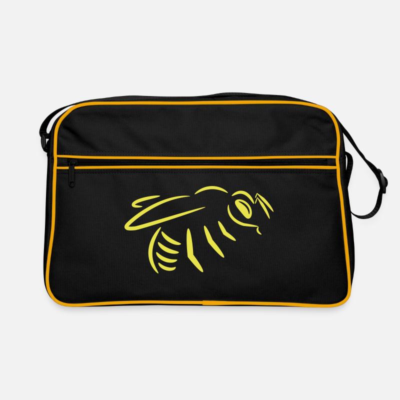 Bee in yellow (drawing) Retro Bag