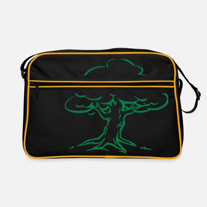 Baum Wald Natur Retro Tasche