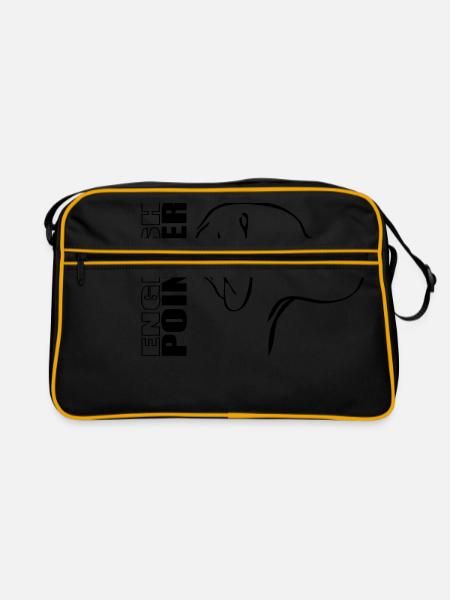 ENGLISH POINTER PROFILE - Retro Bag - black/gold - Front