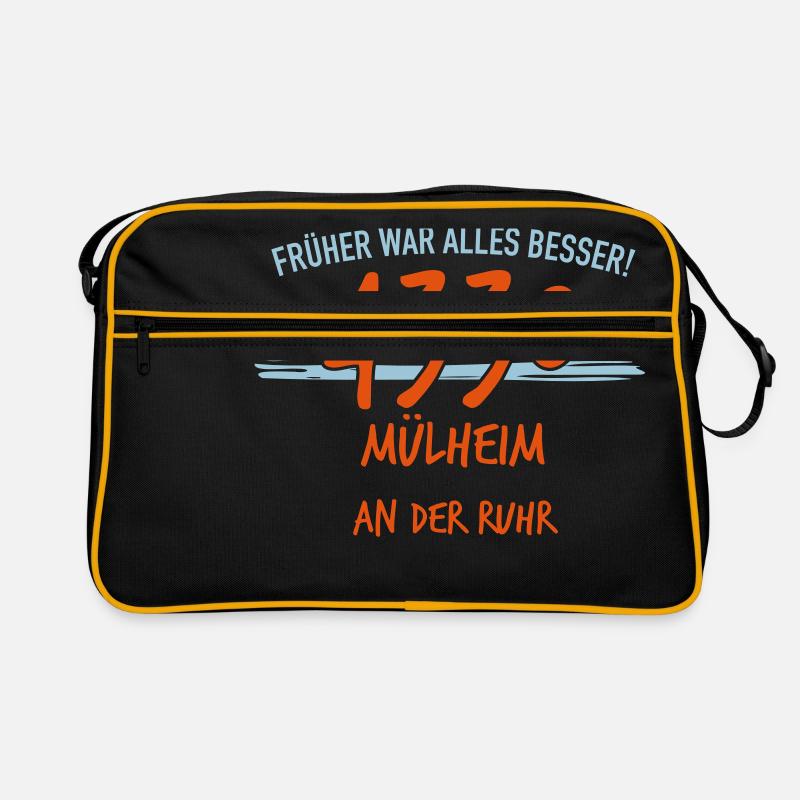 Früher 4330 Mülheim an der Ruhr - Retro Tasche - Schwarz/Gold