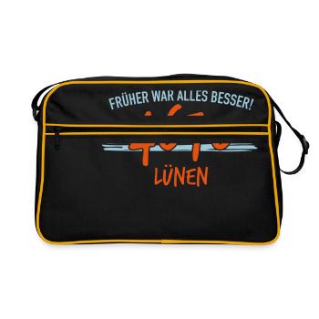 Früher 4670 Lünen - Retro Tasche - Schwarz/Gold - Vorne