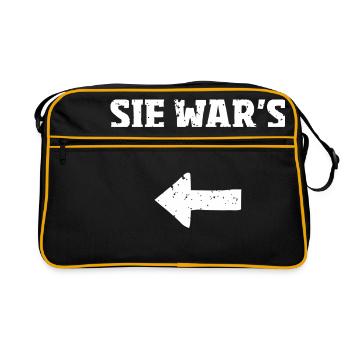 Elle était la chemise du partenaire - Sac Retro - noir/or - Devant
