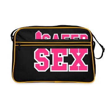 Sexualité \/ Kondom \/ Condom \/ VIH \/ sida 2c - Sac Retro - noir/or - Devant