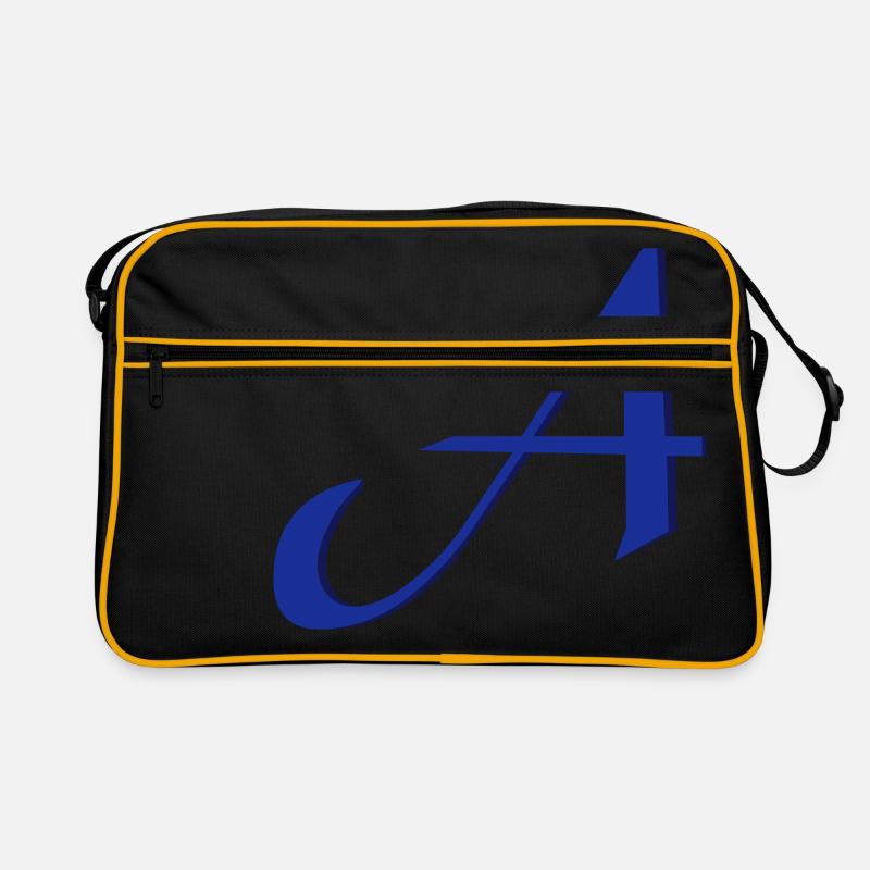 A, Buchstaben, Letters, Initialen - Sac Retro - noir/or