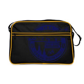 Wuppertal - genau mein Fall. - Retro Tasche - Schwarz/Gold - Vorne