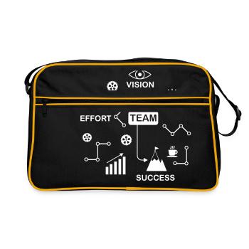 team - Retro Tasche - Schwarz/Gold - Vorne