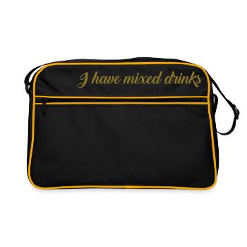 boissons mixtes Texte - Sac Retro - noir/or - Devant