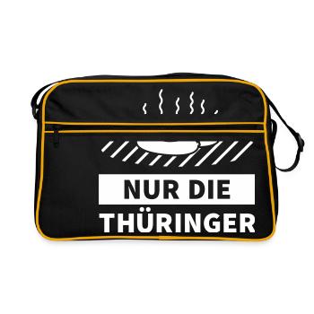 Thüringer Bratwurst - Retro Tasche - Schwarz/Gold - Vorne
