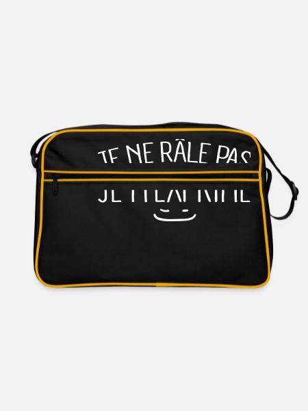 Je ne râle pas je m'exprime - Sac Retro - noir/or