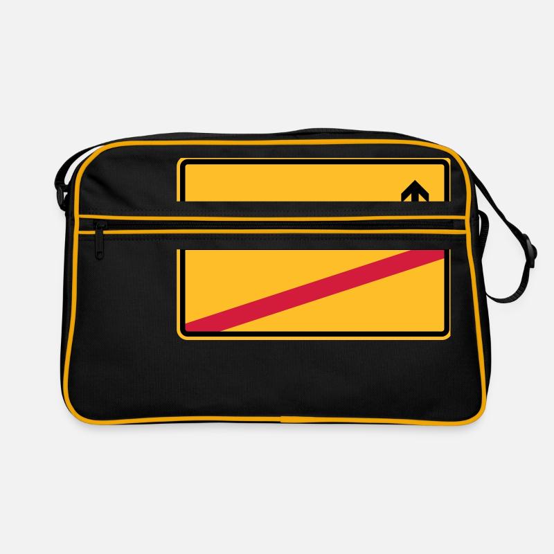 Stadtschild, Ausfahrt Retro Tasche
