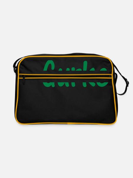 Gurke - Retro Tasche - Schwarz/Gold